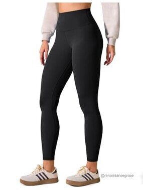 High Waisted Yoga Leggings Women 25 Inseam Polyamide Lycra Squat Proof
